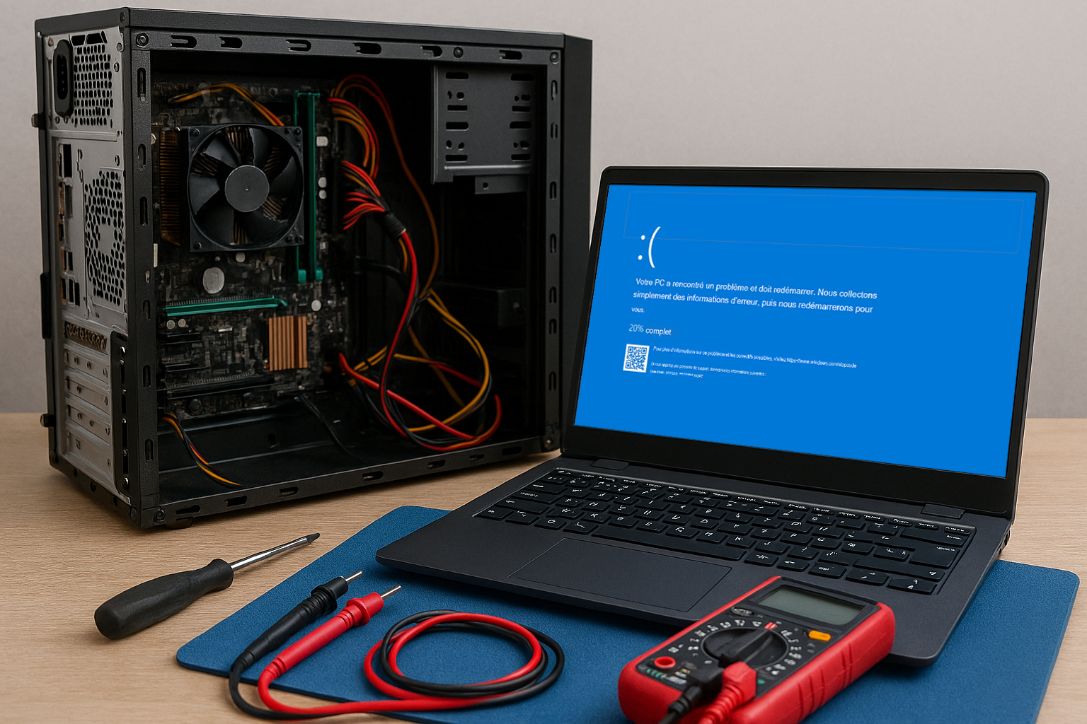 Illustration de dépannage informatique